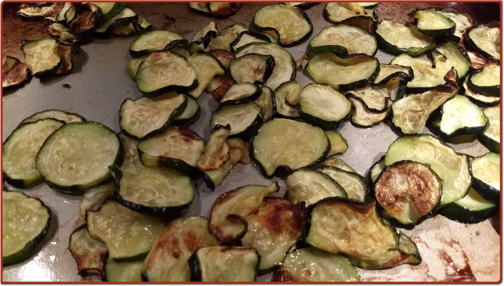 crispy roasted zucchini slices